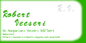 robert vecseri business card